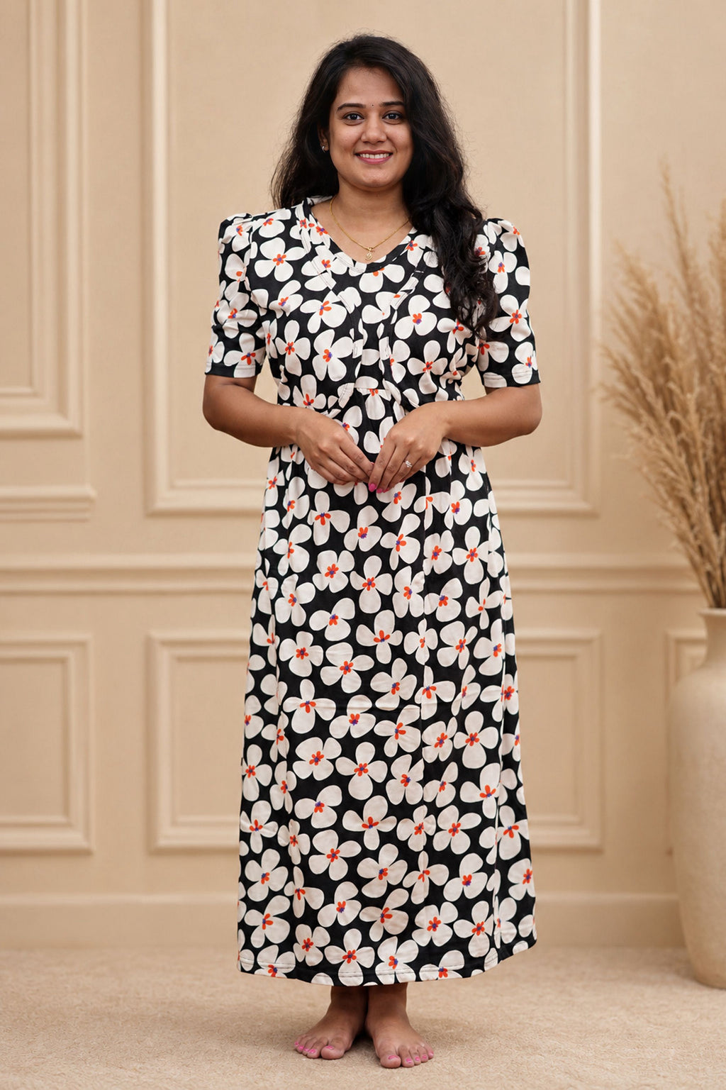 Black Blossom (Casual Attached Coat)