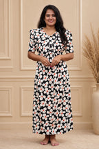 Black Blossom (Casual Attached Coat)