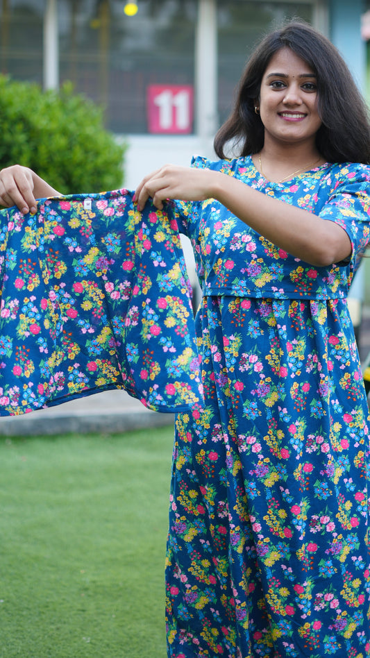 MATERNITY WITH COAT ( FLORAL DREAMS )