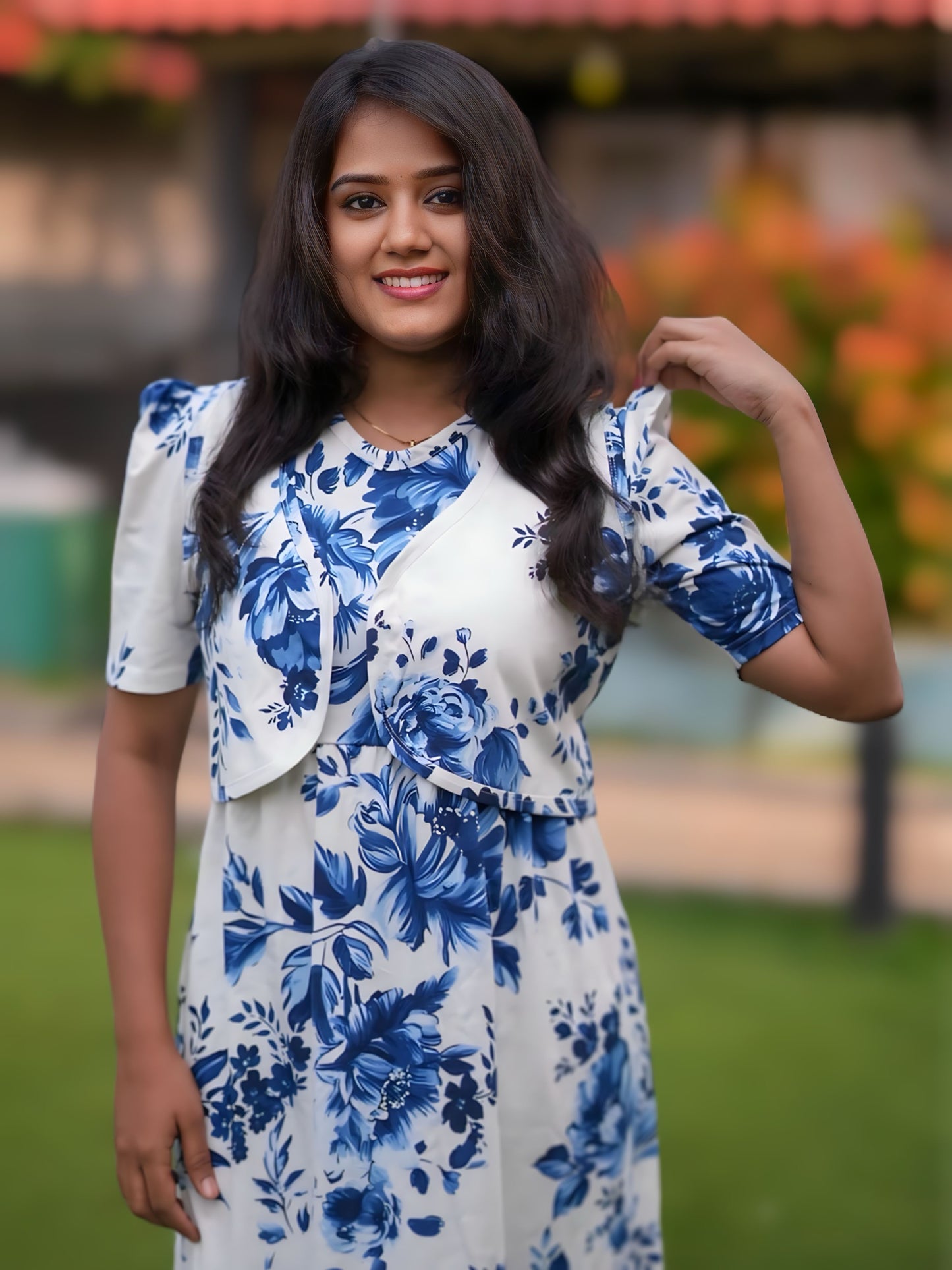 Royal Bloom (CASUAL LOUNGEWEAR COAT)