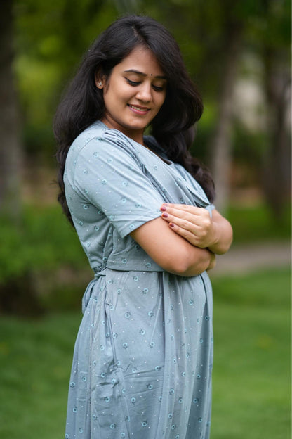 SerenBlue (Zipless Maternity Shawl)