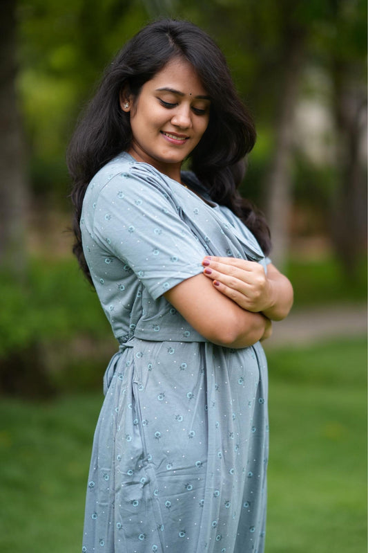 SerenBlue (Zipless Maternity Shawl)