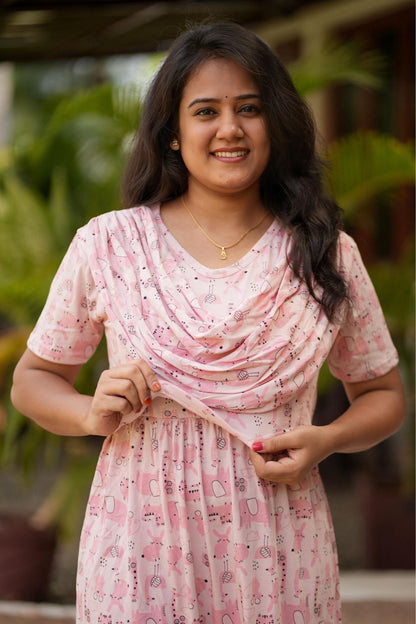 Pink Bunny (Zipless Maternity Shawl)