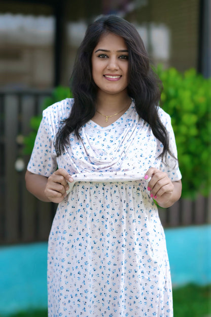 BluPetal (Zipless Maternity Shawl)