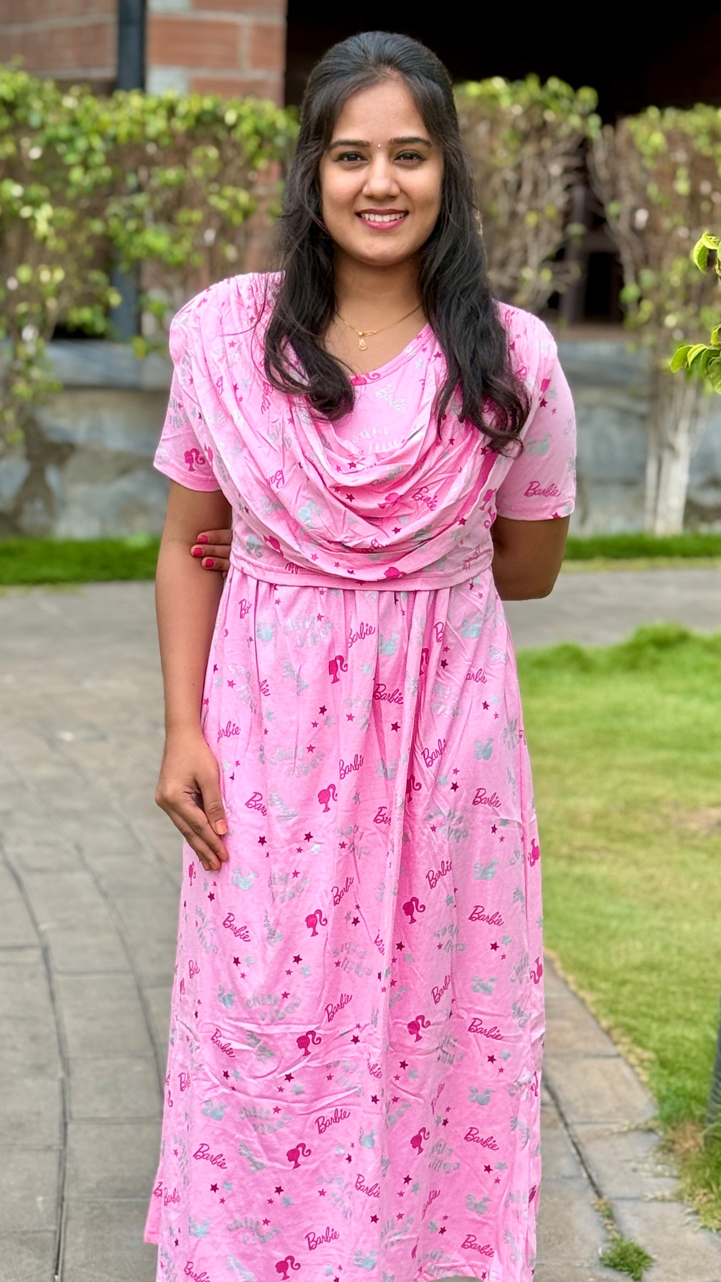 Barbie Pink (Zipless Maternity Shawl)