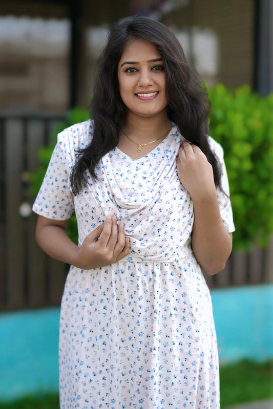 BluPetal (Zipless Maternity Shawl)