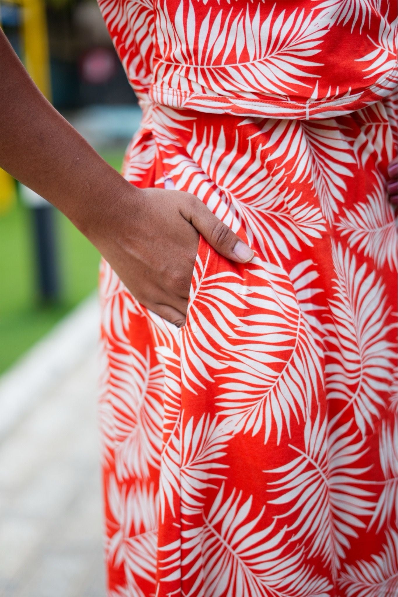 Casual Wear Attached Coat (Tropical Flame)