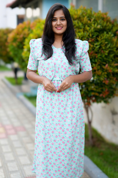 MATERNITY ATTACHED COAT (Berry)