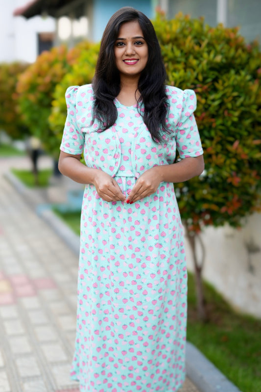 MATERNITY ATTACHED COAT (Berry)