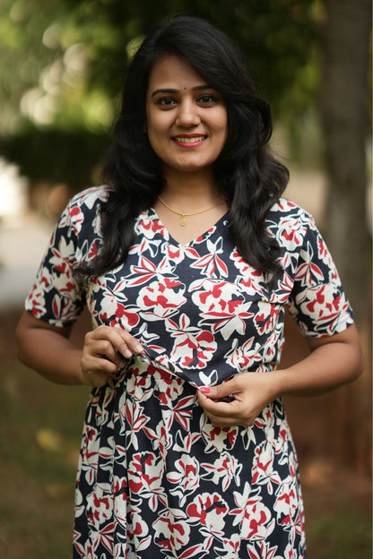 Floral Noir  (Zipless Maternity)