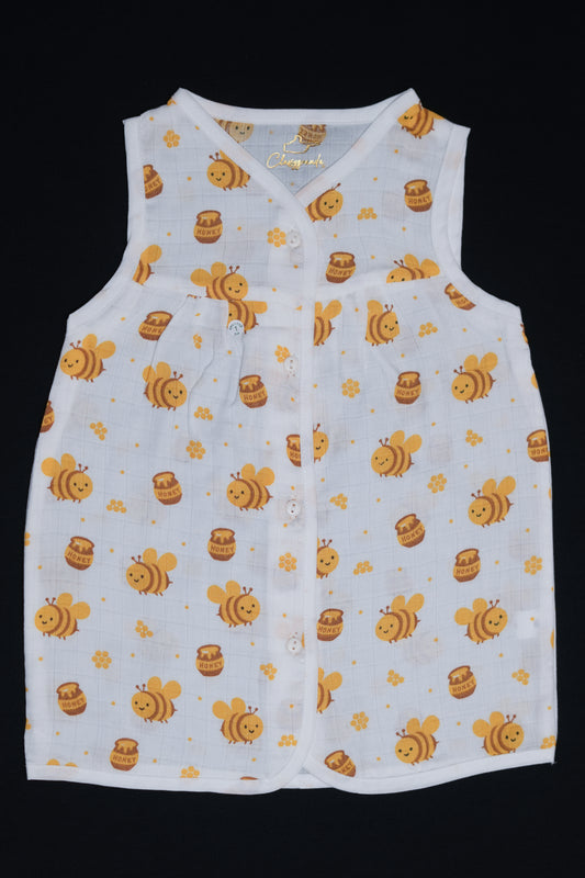 Muslin Frock Front Open
