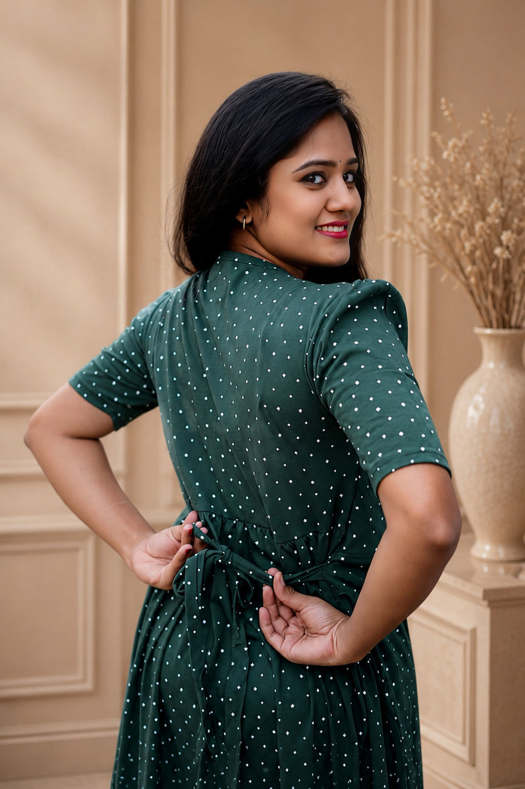 MATERNITY ATTACHED COAT (Evergreen)