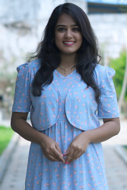 BlueBloss (CASUAL LOUNGEWEAR COAT)