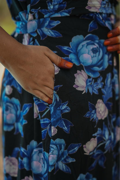 Noir Blue (Zipless Maternity Shawl)