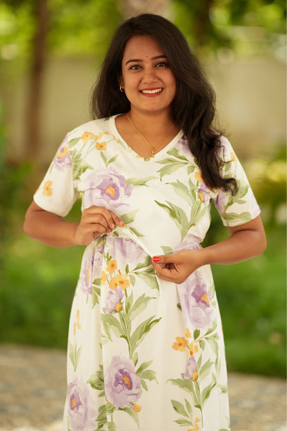 Pre Book - Lilac Garden (ZIPLESS MATERNITY)