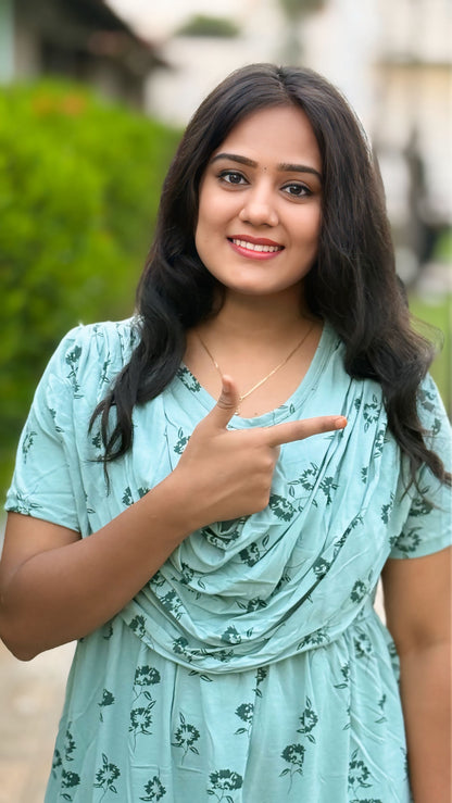 Mild Green (Casual Loungewear Shawl)