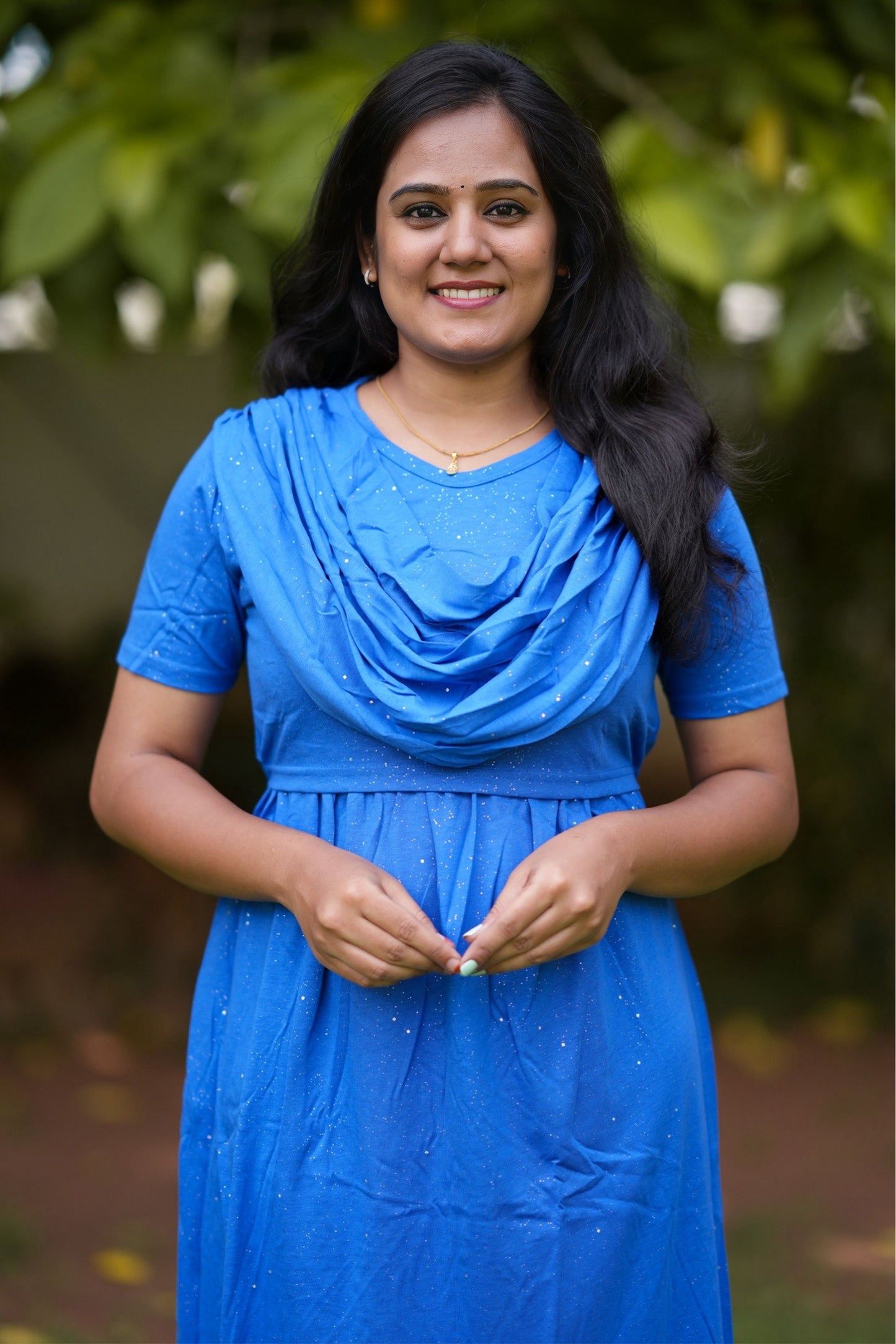Dark sky Blue (Zipless Maternity Shawl)