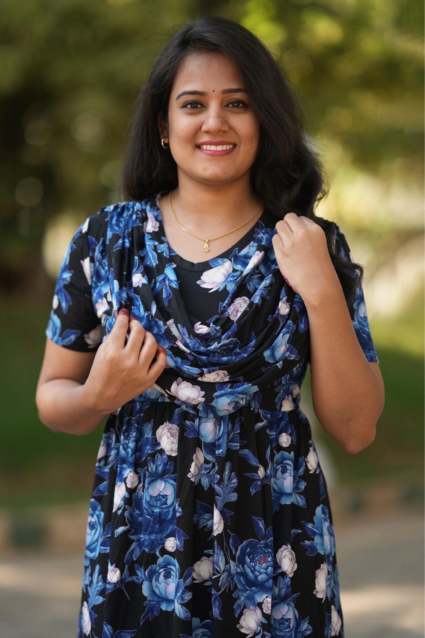 Blue Rose  (Casual Loungewear Shawl)