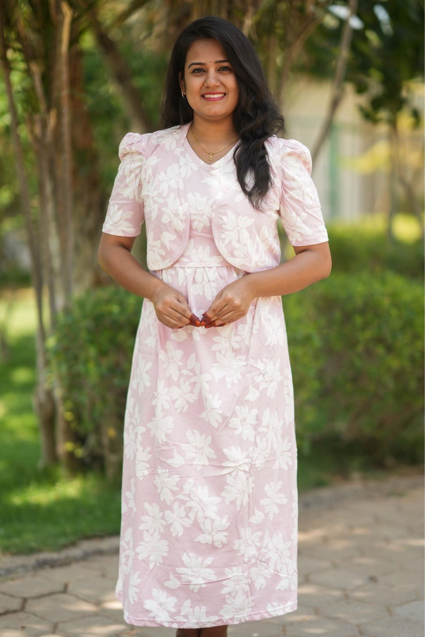 MATERNITY REMOVABLE COAT (Pink Petal)