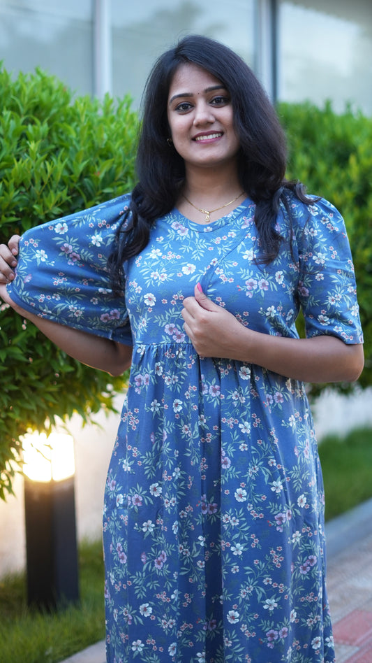 NON MATERNITY WITH COAT ( Blue Blossom )