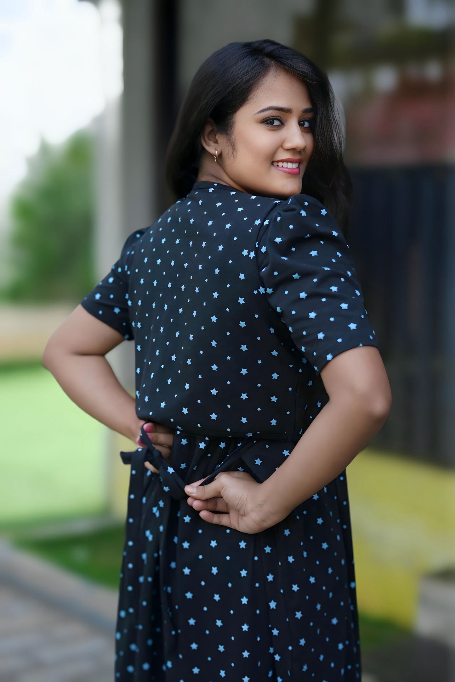 MATERNITY REMOVABLE COAT (Premium Black with Bluora Star)