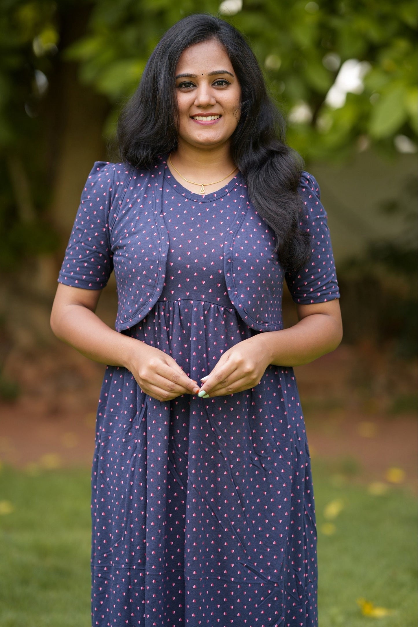 Navy Charm (Casual Removable Coat)
