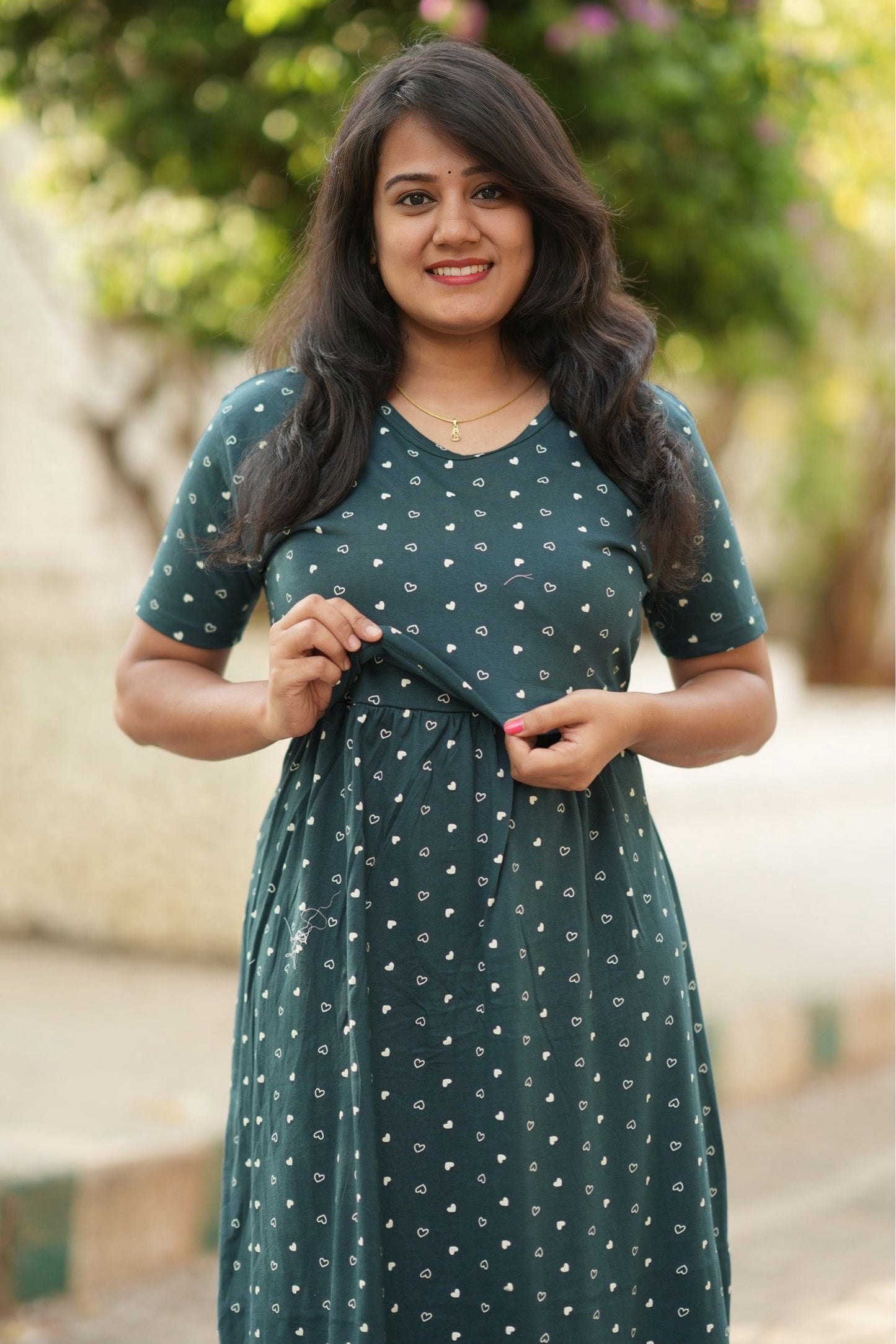 Noir Heart Dress  (Zipless Maternity)