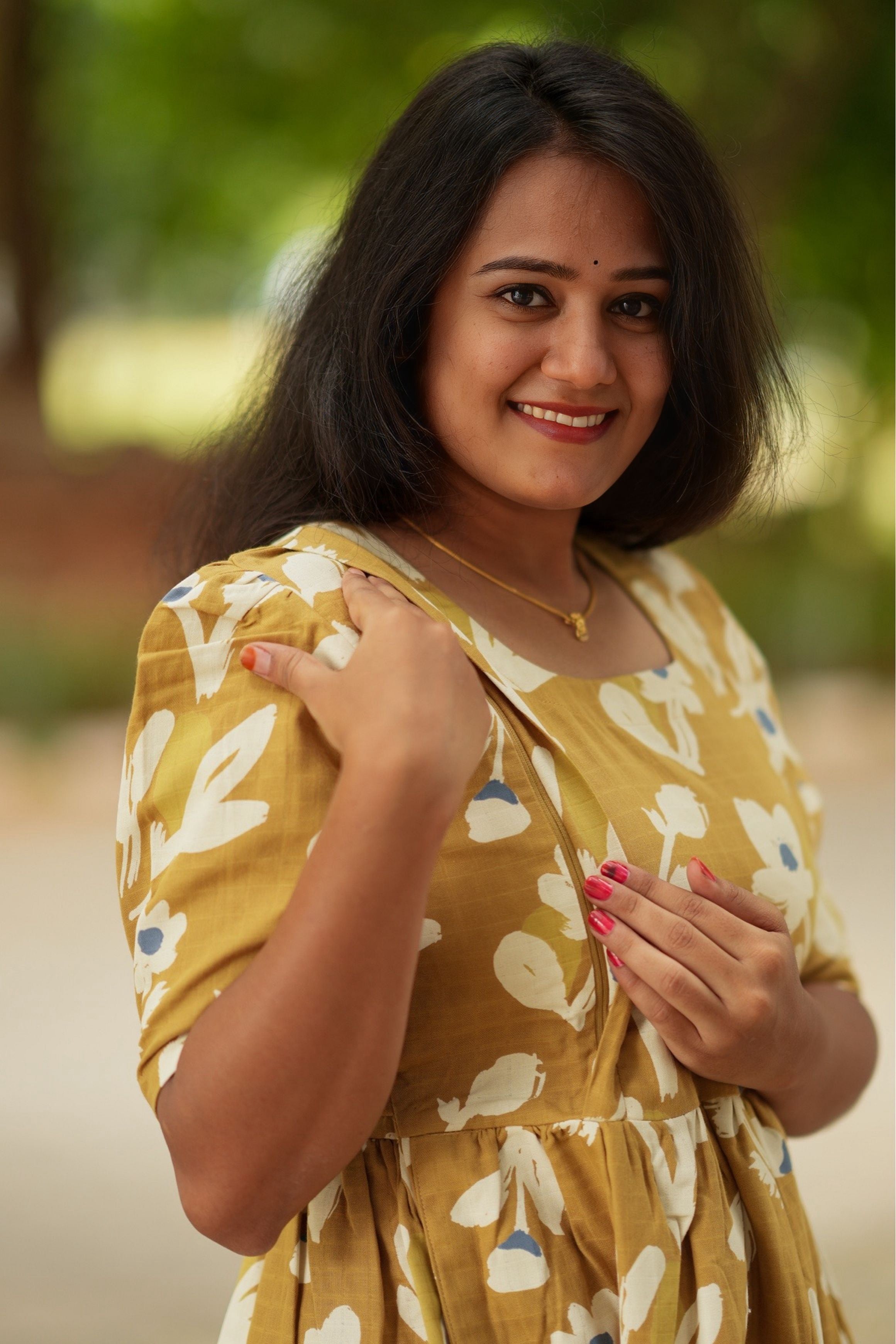 Muslin Cotton Frock-Sunny Blossom