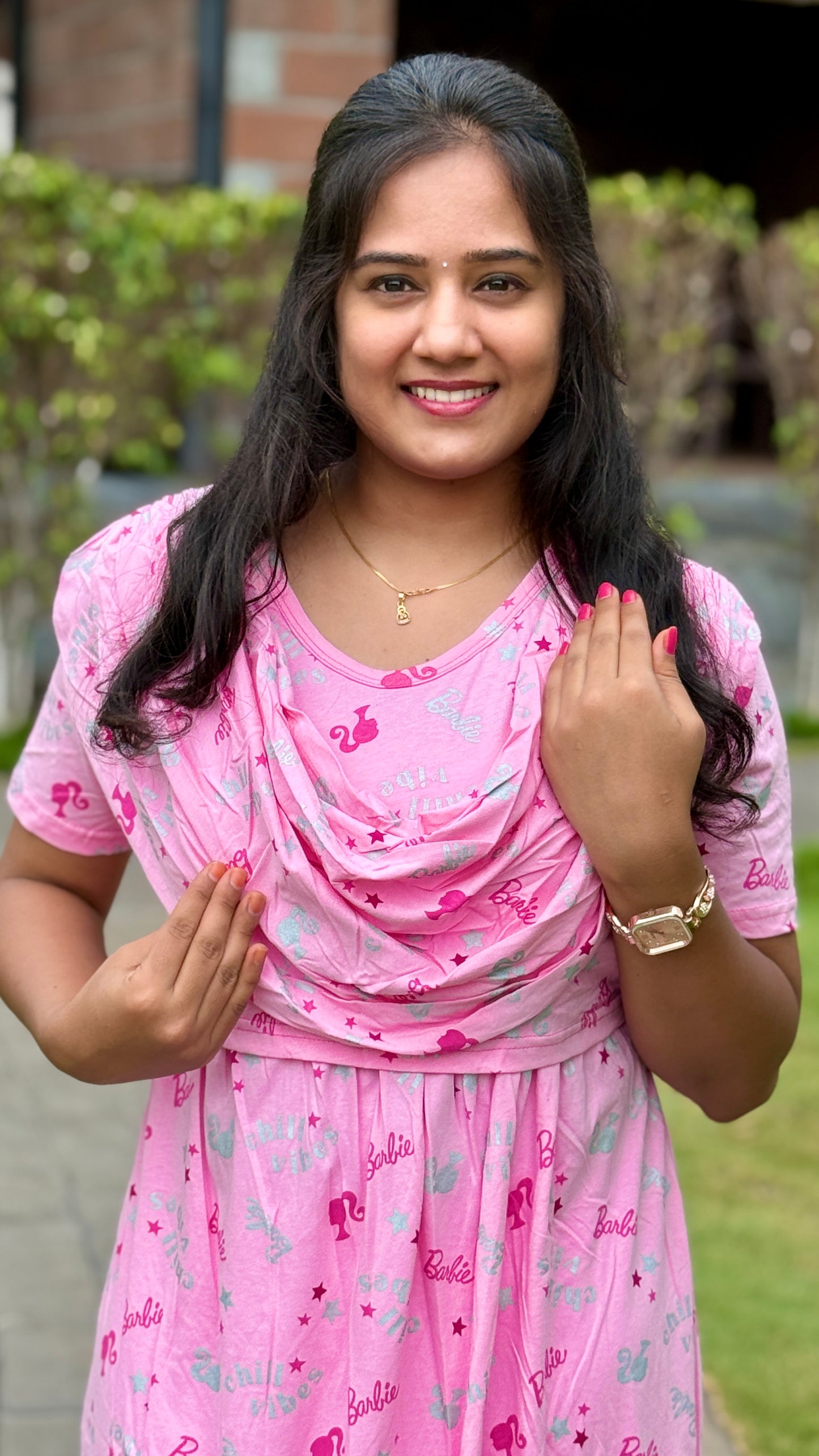 Barbie Pink (Zipless Maternity Shawl)