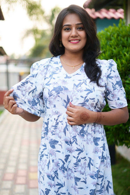 Casual Wear Attached Coat (Lavender Bloom)