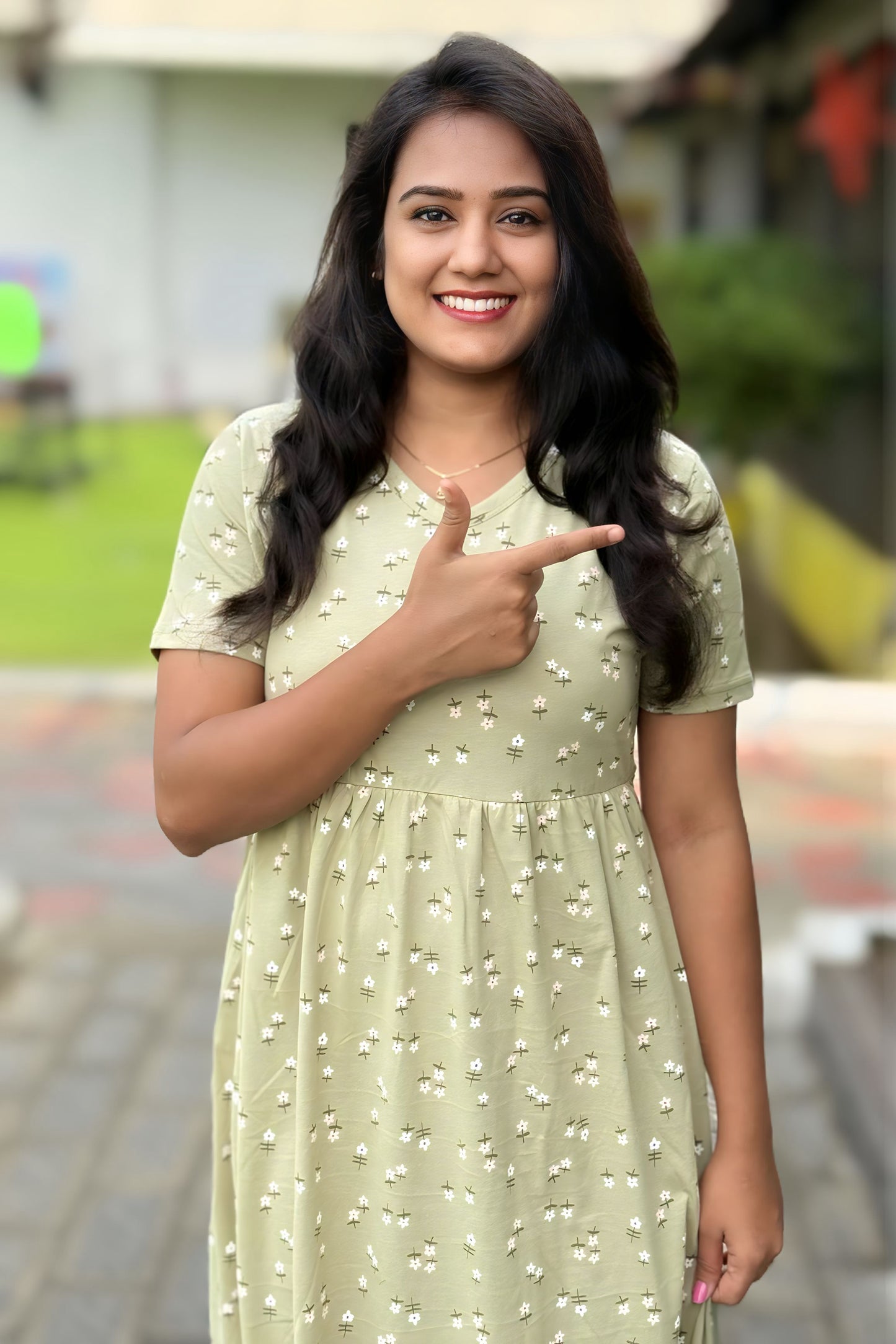 FloralMild Green (Casual Loungewear)