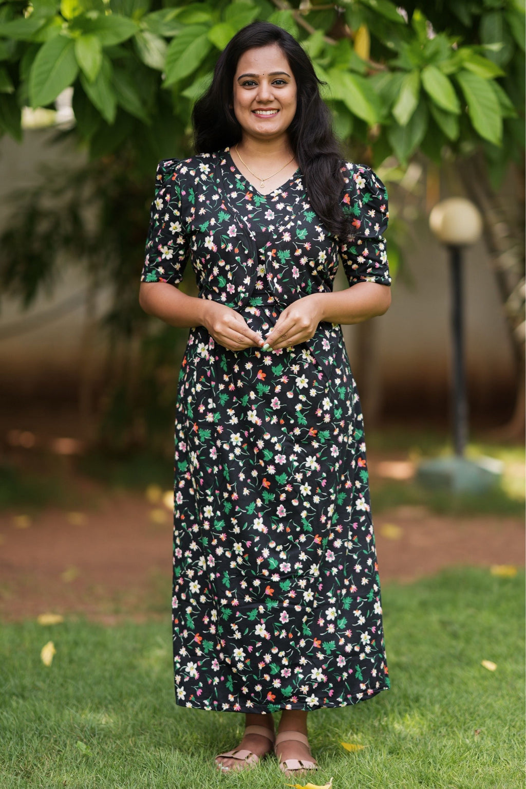 MATERNITY ATTACHED COAT (Petal Paradise)