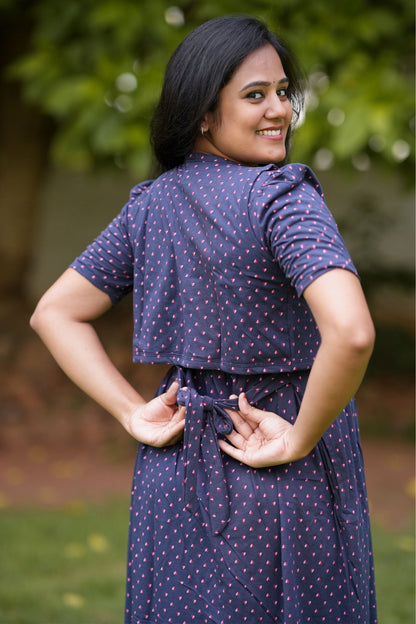 Navy Charm (Casual Removable Coat)