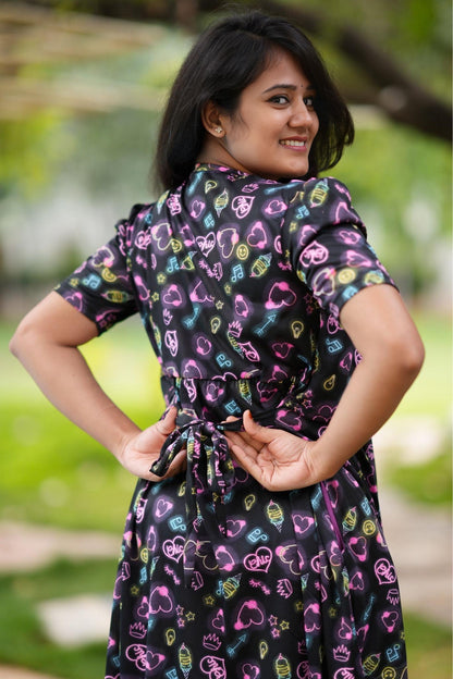 Casual Wear Attached Coat (Heart Pop)