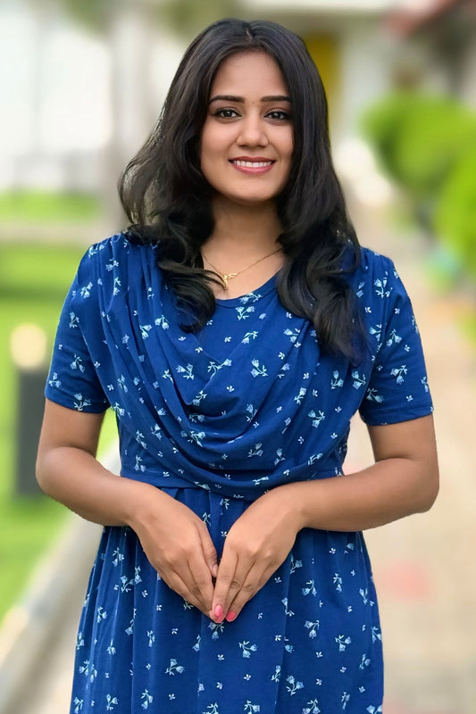 Blue Charm (Zipless Maternity Shawl)