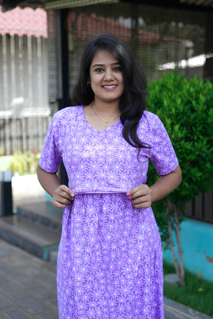 Purple Petals (Zipless Maternity)