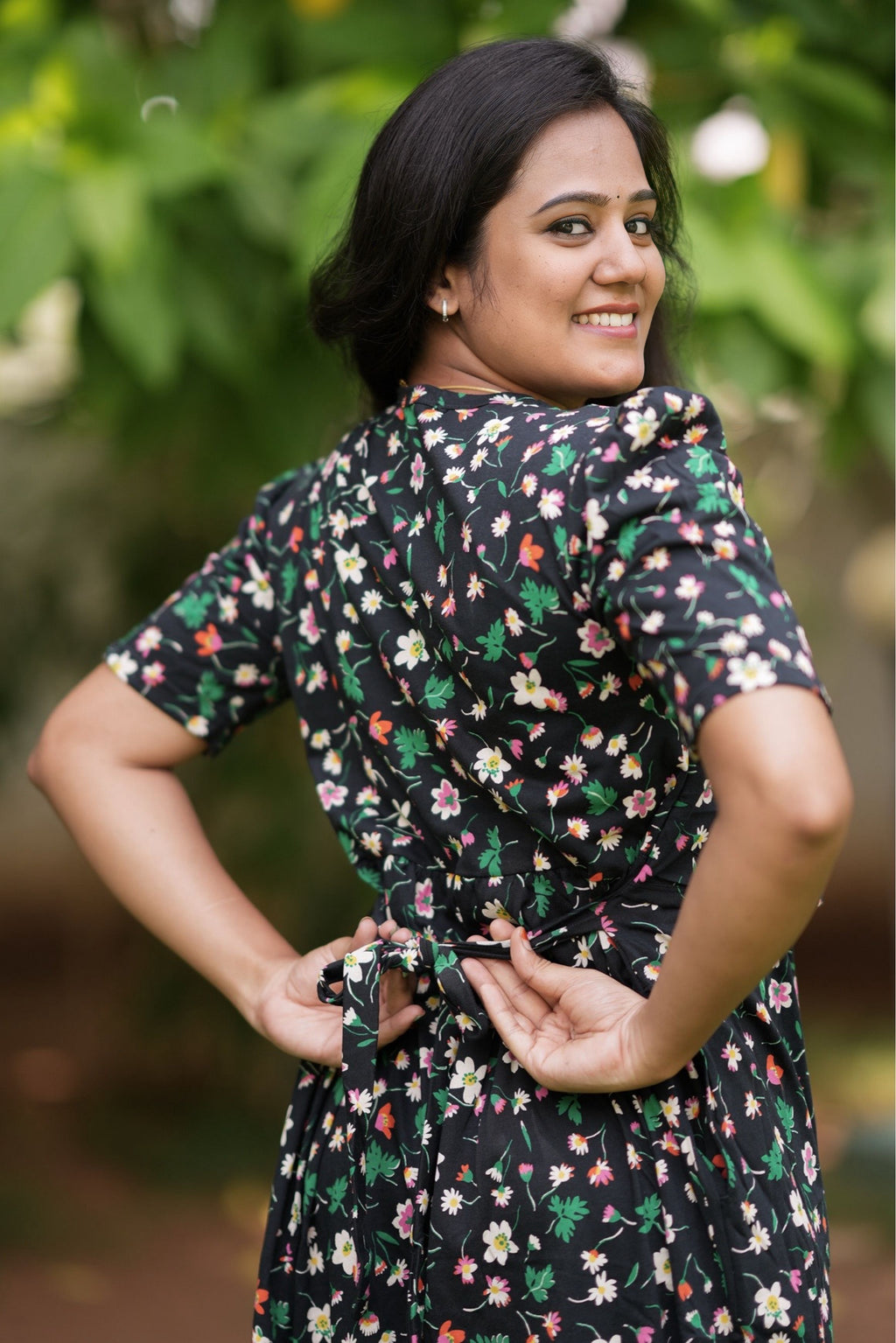 MATERNITY ATTACHED COAT (Petal Paradise)