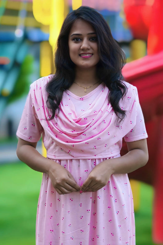 CherryPink (Zipless Maternity Shawl)