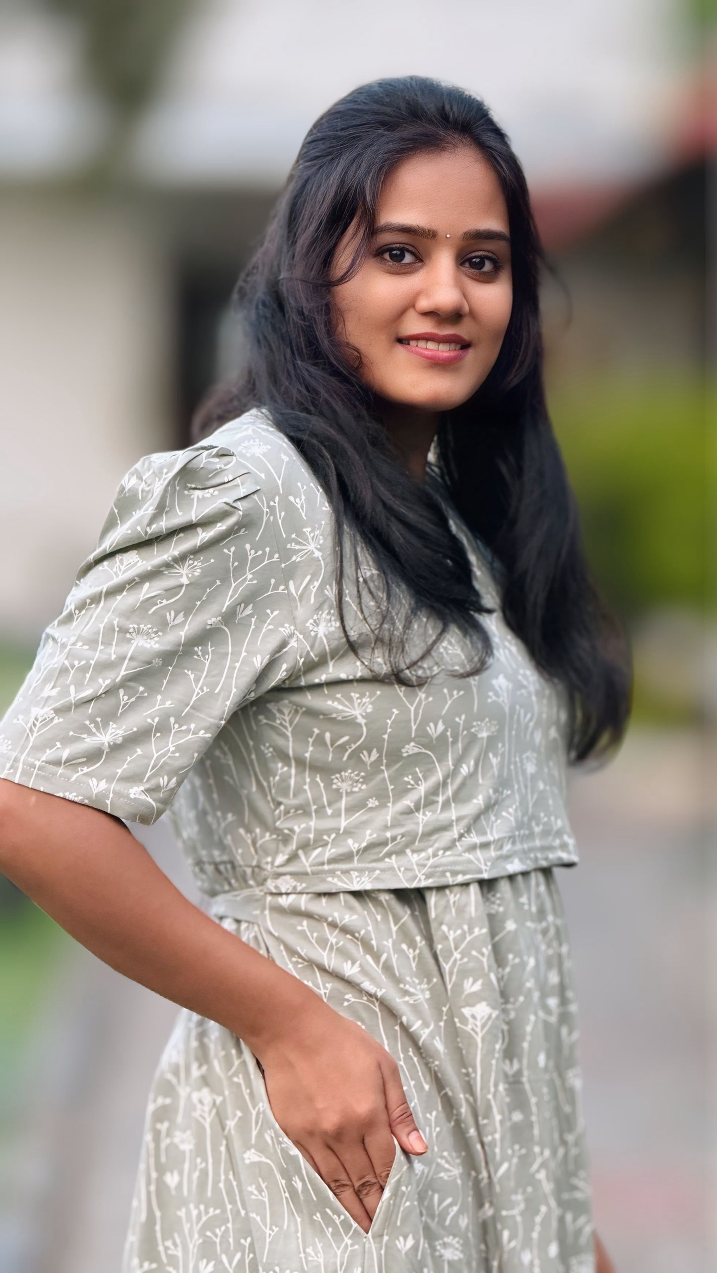 Green Petaline (ZIPLESS MATERNITY)