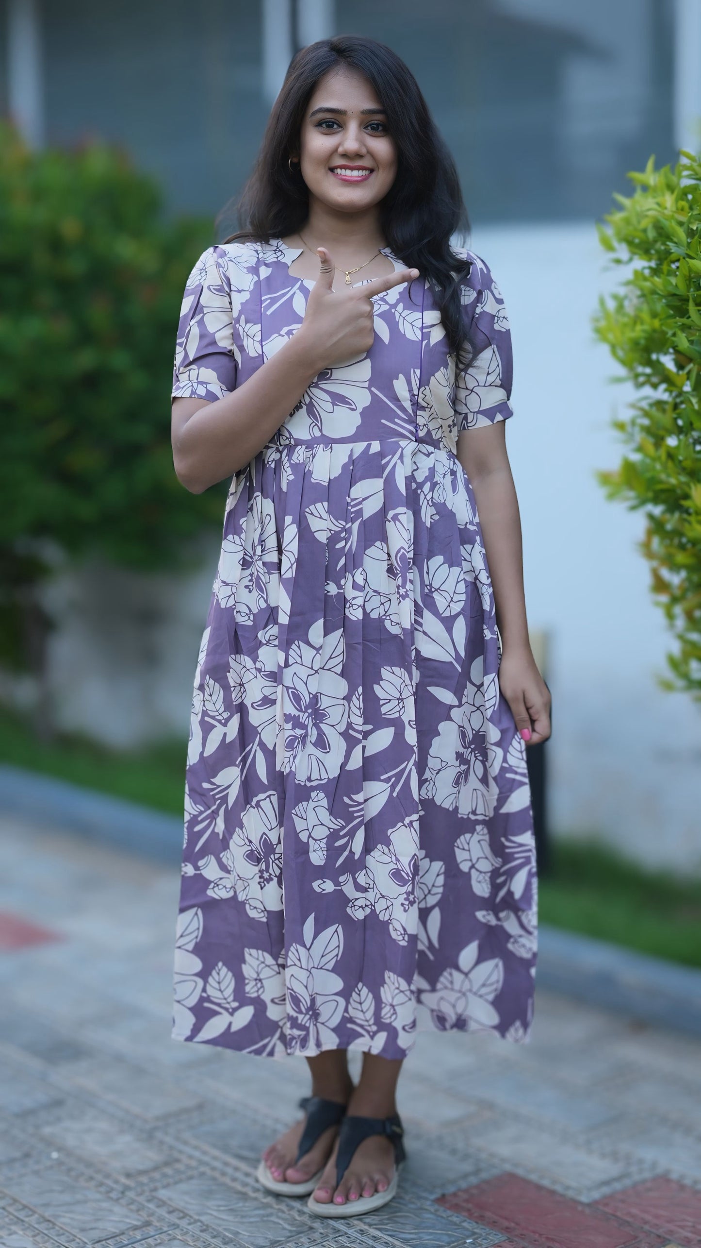 Maternity Cotton Kurti (LavishLavender)