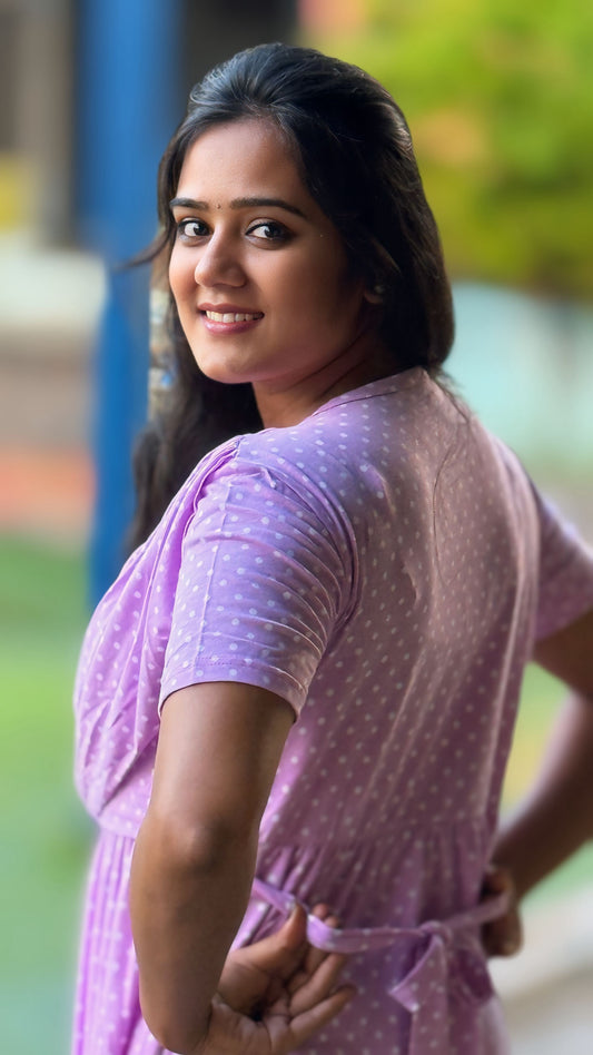 Purple Pop (Zipless Maternity Shawl)