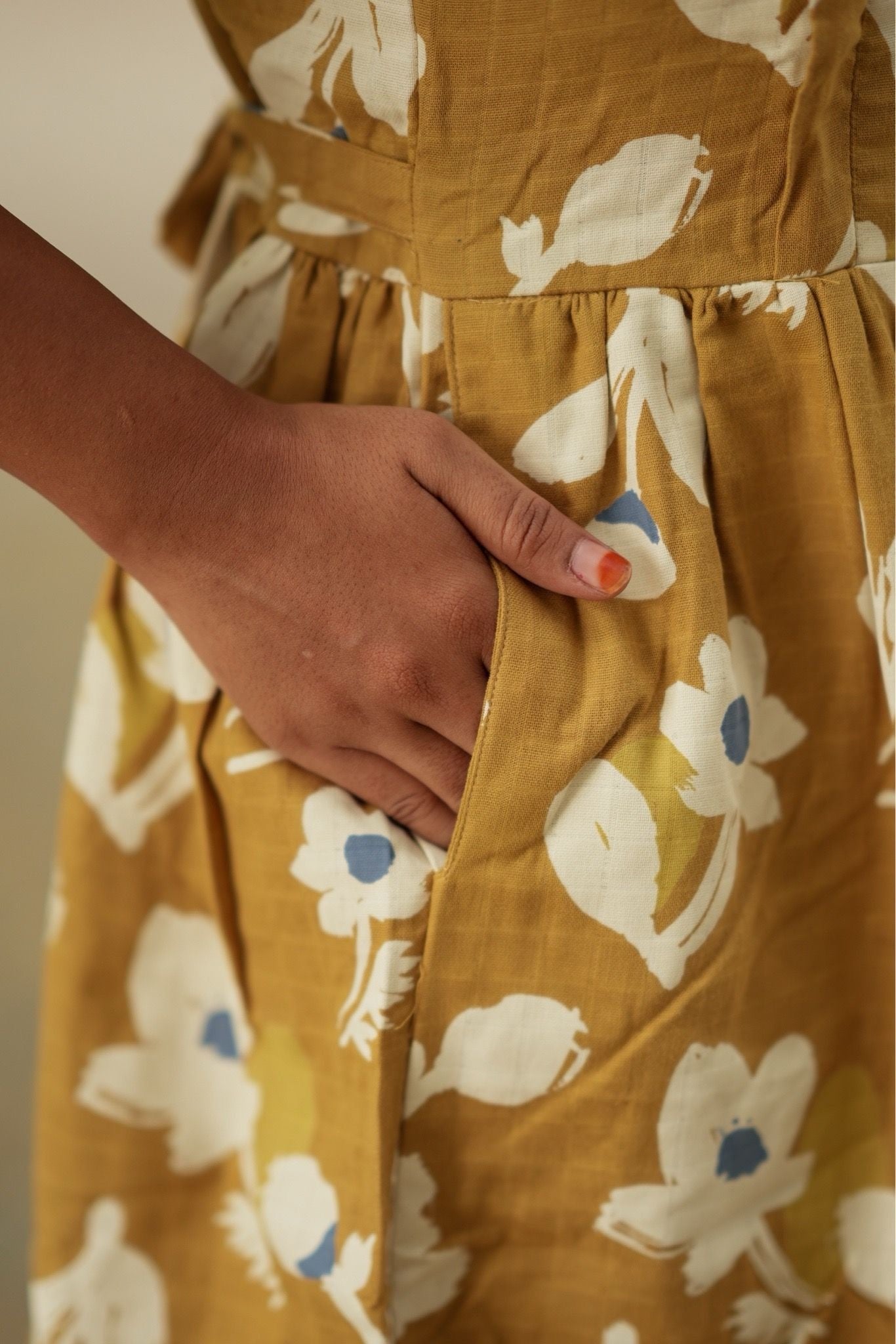 Muslin Cotton Frock-Sunny Blossom