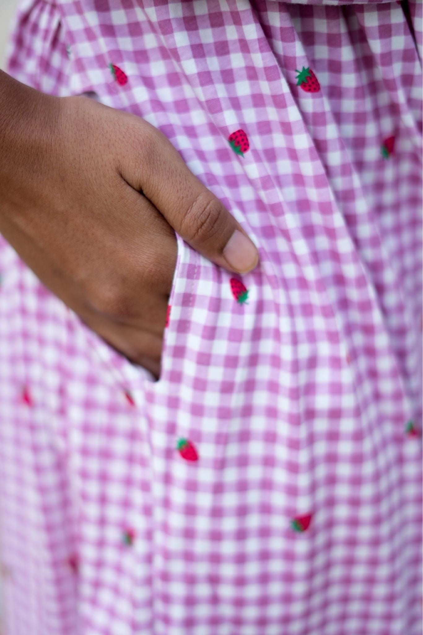 MATERNITY ATTACHED COAT (Gingham)