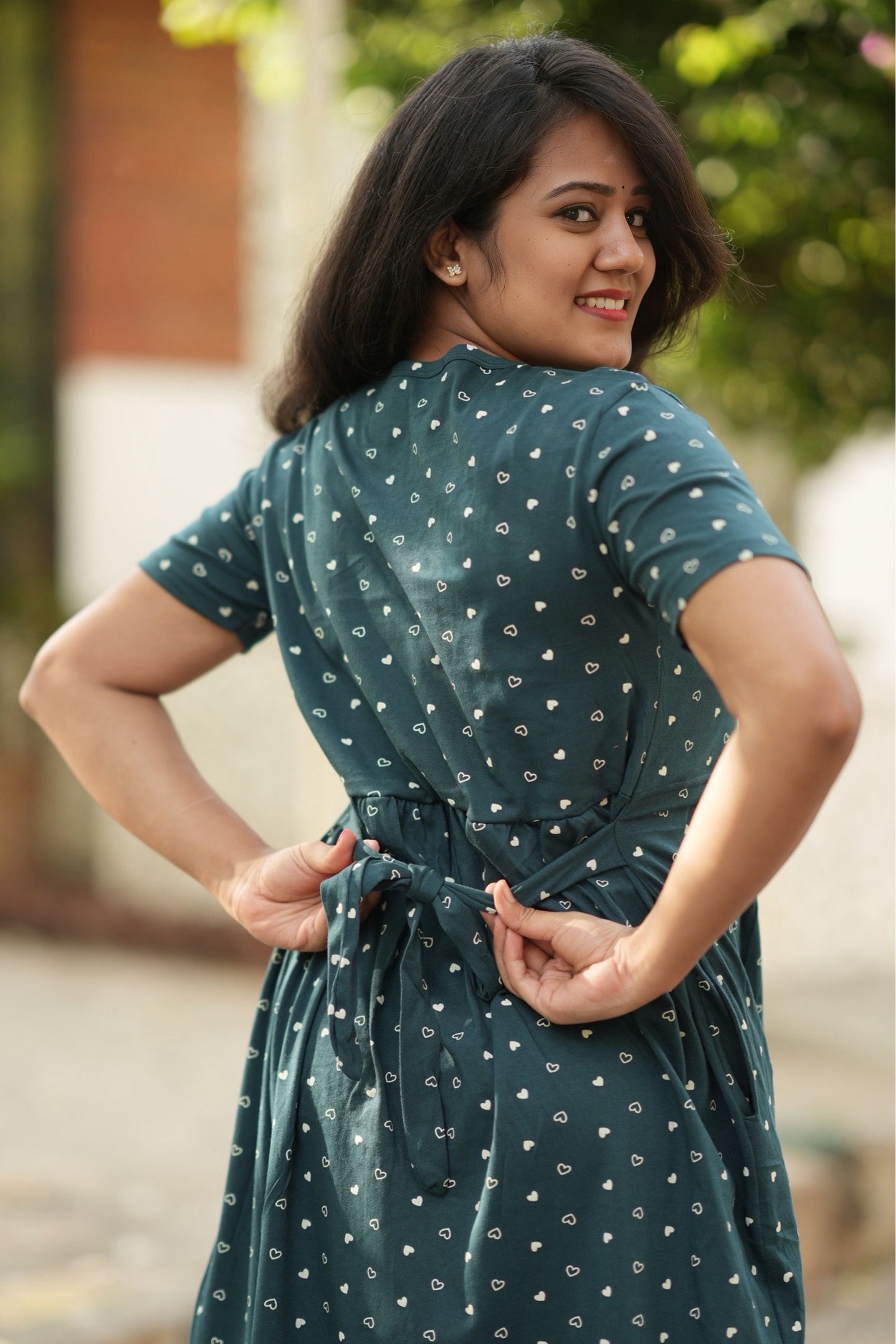 Noir Heart Dress  (Zipless Maternity)