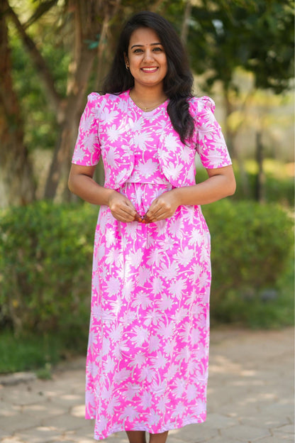 MATERNITY REMOVABLE COAT ( PINK RADIANCE )