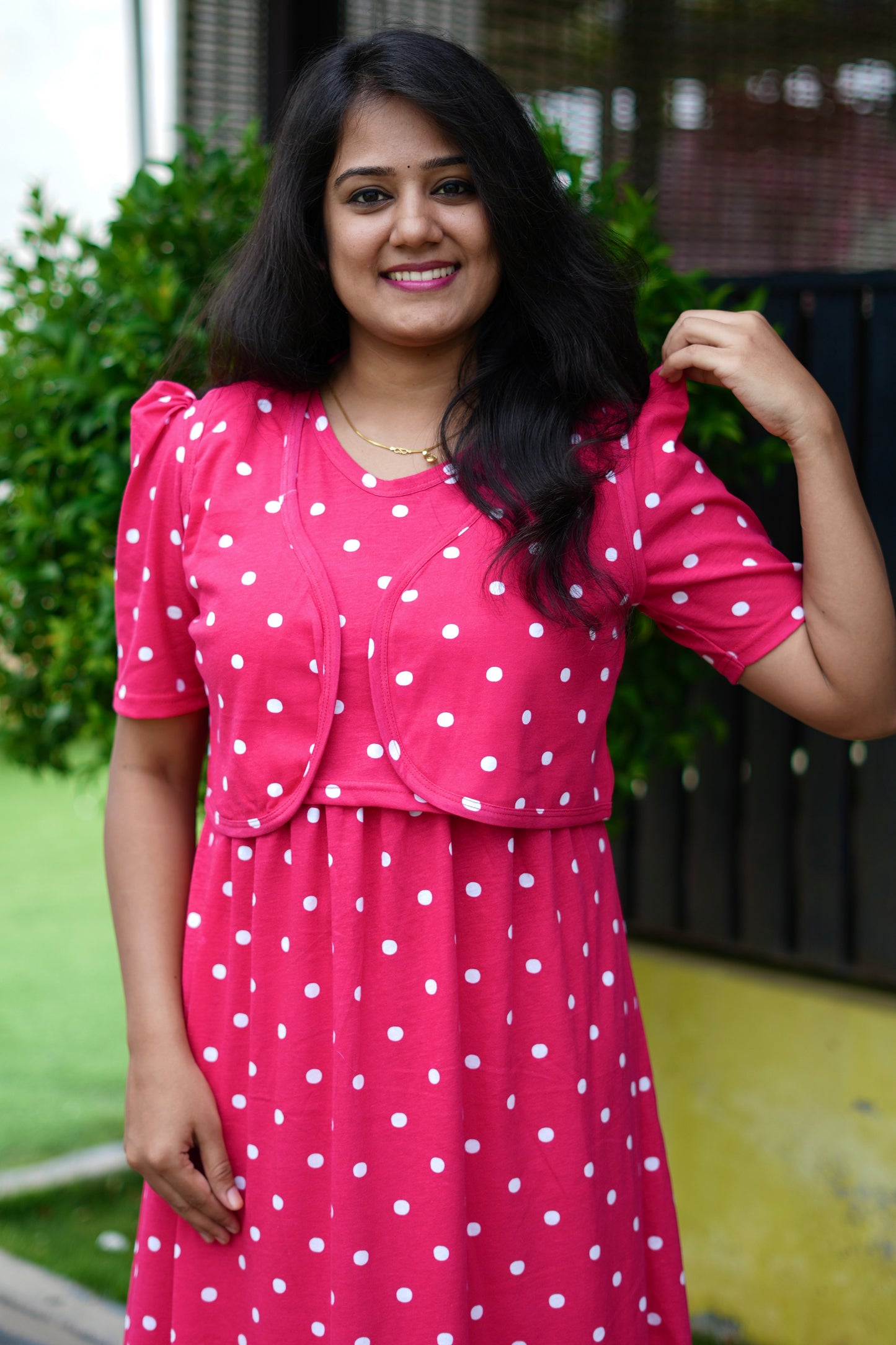 MATERNITY REMOVABLE COAT (Red Glow)