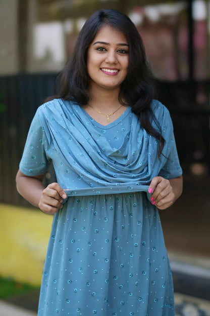 SerenBlue (Zipless Maternity Shawl)