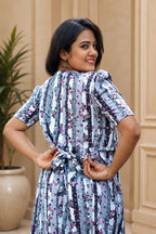 MATERNITY ATTACHED COAT (Floral Stripes)