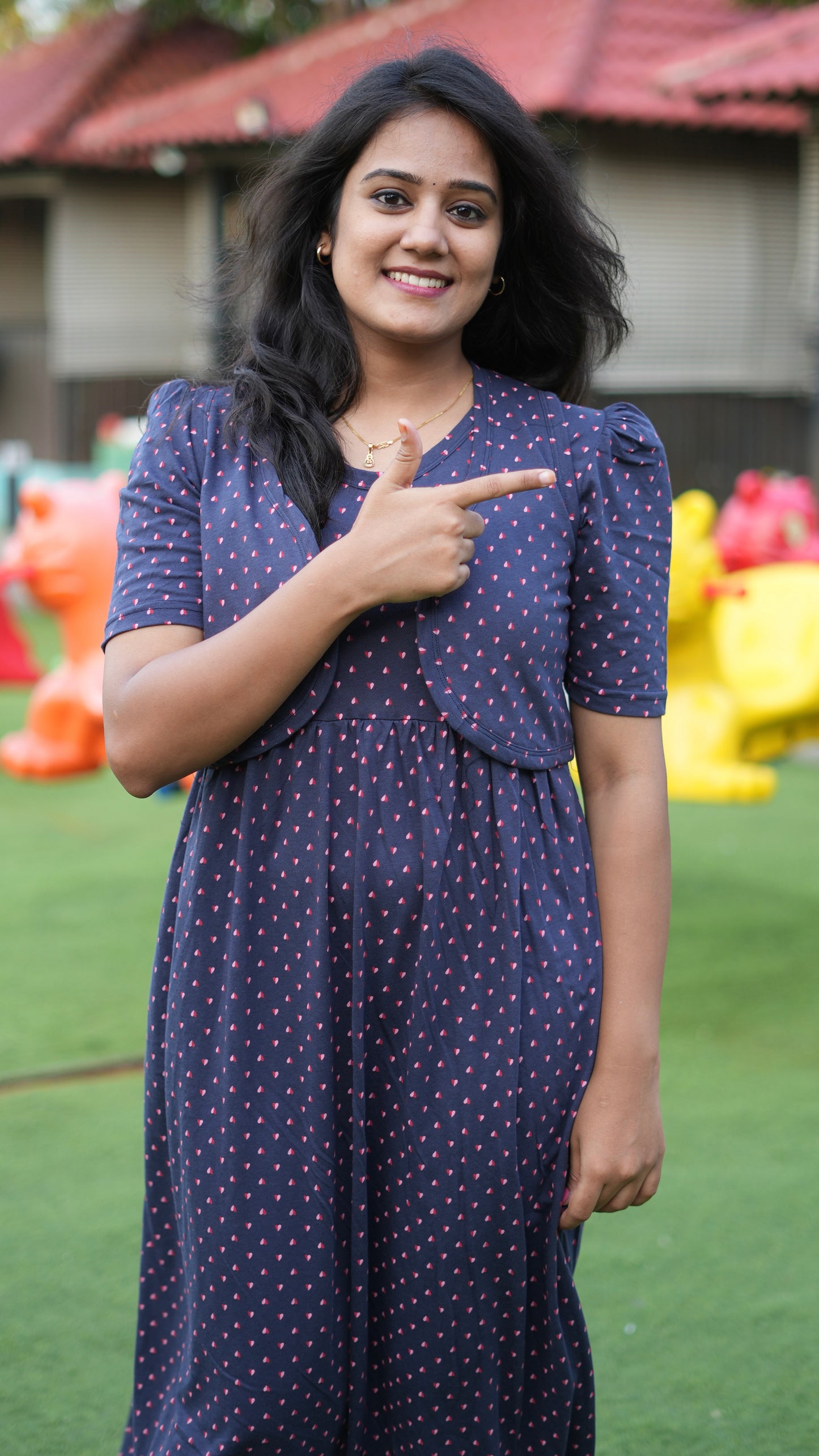 NON MATERNITY WITH COAT ( Navy Charm )