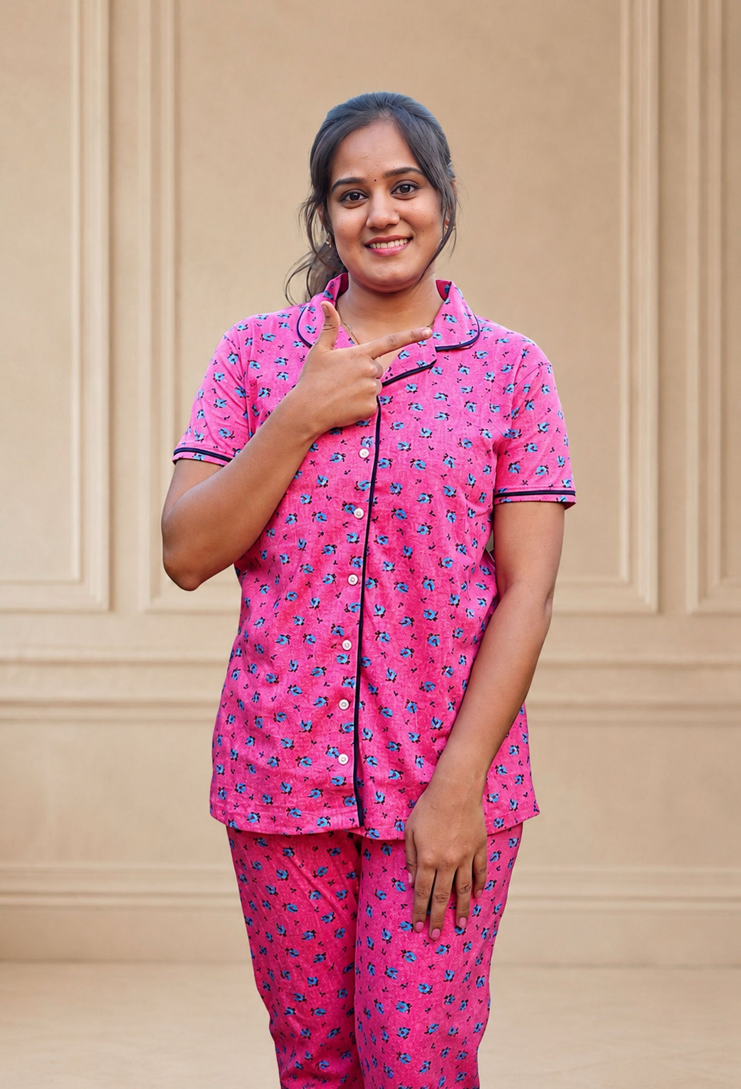 Collar Pyjama Night suit